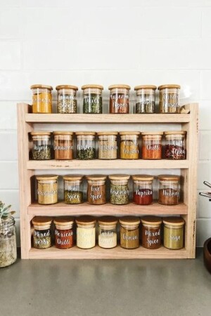 Wooden Design Spice Rack Decorative Kitchen Shelf FC021 - FarCart