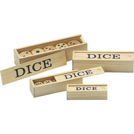 Wooden dice Philos, 5pcs. - Philos