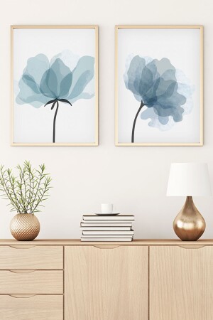Wooden Framed Abstract 2-Piece Painting huhu24 - huhuli