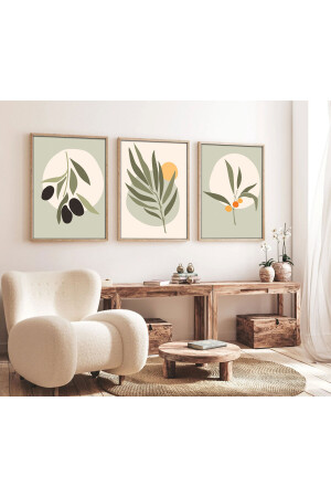 Wooden Framed Olive 3-Piece Table Huhu116 huhu116 - huhuli