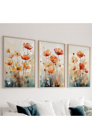 Wooden Framed Painting Set MinimalistFlower - Dekorsiahome