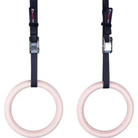 Wooden Gymnastics Rings with Straps inSPORTline CF927 23mm - inSPORTline