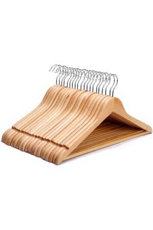 Wooden Hanger Wooden Clothes Hanger Wooden Clothes Hanger Closet Organizer Polished Wooden Hanger 24 Pieces - Bebefoni