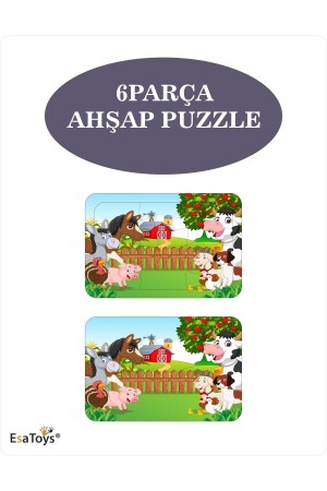 Wooden Kids Puzzle 6 Pieces - Esatoys