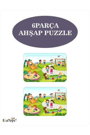 Wooden Kids Puzzle 6 Pieces - Esatoys