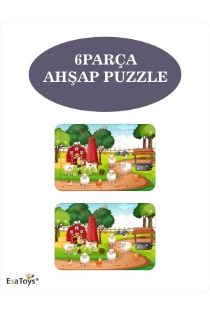 Wooden Kids Puzzle 6 Pieces - Esatoys