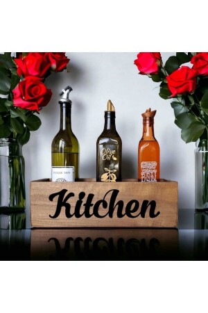Wooden Kitchen Organizer Oil Pot Personalized Picture and Text MDCVZ58 - KOYMENWOODS