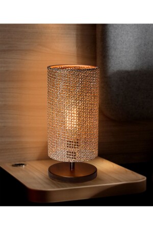 Wooden Lampshade Brown Modern Stylish Bedroom Living Room Table Lamp - Eflightdesign