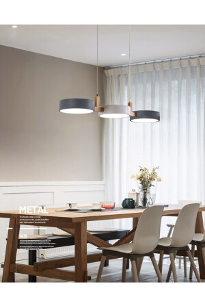 Wooden Led Avize yemekled - SimaAvize