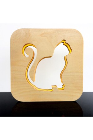 Wooden LED CAT Table and Night Light HWAK00 - goodlightsonly