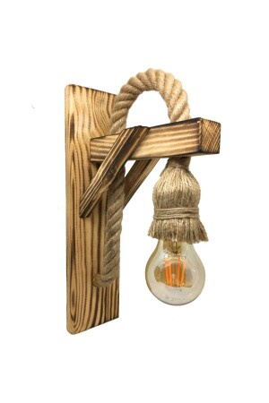 Wooden Luxury Sconce with Burning Rope Hotel Cafe Bar 85565544110 - LEVANT