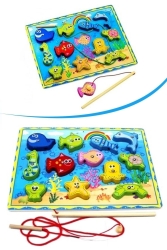 Wooden Magnet Fishing and Stringing Game 18325777 - Toptanpro