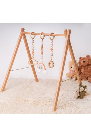 Wooden Playground Baby Playground Exercise Equipment Activity Area Baby Gym Wooden Baby Toy - Anivex