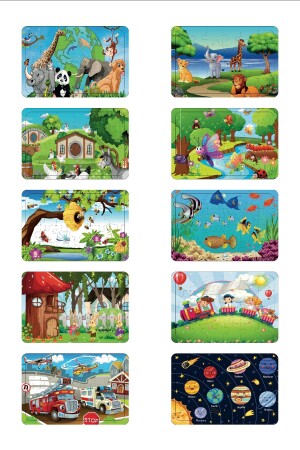 Wooden Puzzle 24 Piece Set of 10 - Kiri