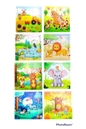 Wooden Puzzle 8 Different Puzzles 9 Pieces - Kiri