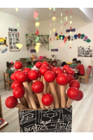 Wooden Rhythm Sticks 1 Pair (2 Pieces) - Yaho Oyuncağin Doğal Hali