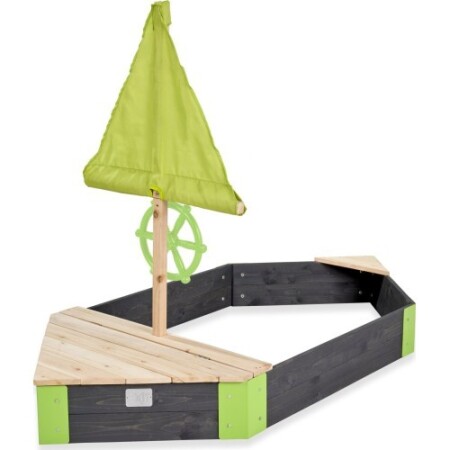 Wooden sandbox EXIT Aksent Ship 190 x 90 cm - Exit
