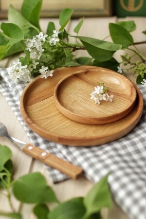 - Wooden Serving Plate, Breakfast Plate, Presentation Bowl 24cm - 18cm OKAY-TS12 - 1'OKAY design