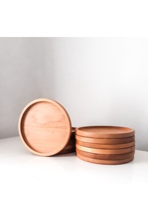 Wooden Serving Presentation Tray Round Edckyntbk002 - EDCTASARIM
