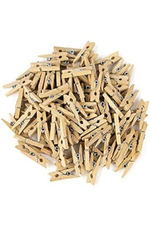 Wooden Small Peg Paperclip Photo Hanger Peg 2-5 Cm 40 Pieces - Alshop