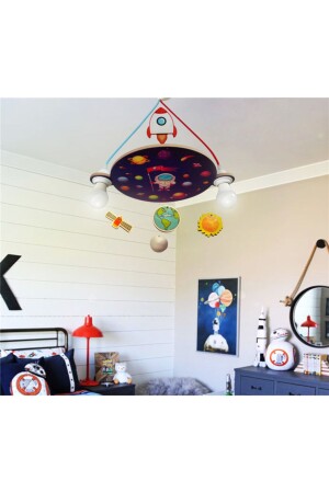 WOODEN SPACE ROCKET THEMED KIDS ROOM LIGHTING 114 - Arya