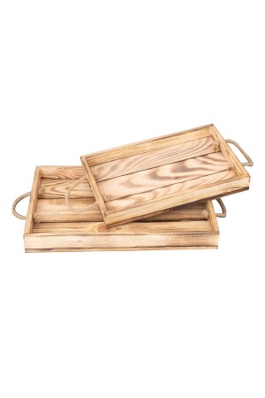 Wooden Tray Set of 2 2 TRAYS - Trend Kitchen
