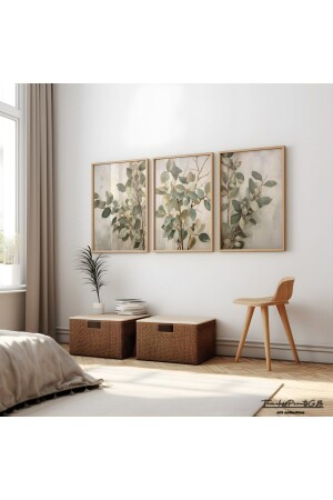 Wooden Triple Framed Abstract Decorative Painting - Woodhomeworks