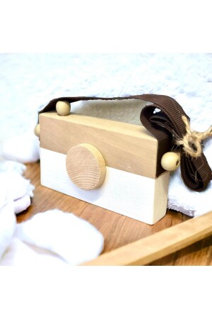 Wooden Waldorf Camera - Educational Baby Camera Toy - Baby Room Decor Gift - Enciva