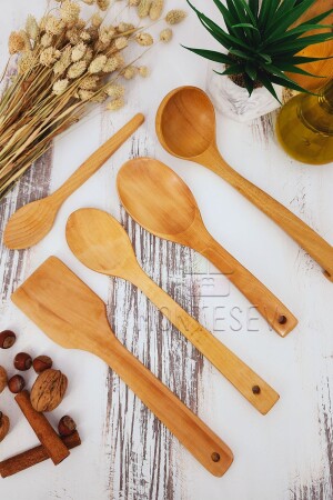Wooden Wooden Kitchen Spoon Set 5 Pieces Beech, Boxwood and Bamboo Wood Spoon TYCS6FO25N168693114963351 - MONTESEV
