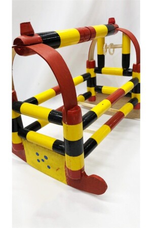 Wooden Yellow Baby Cradle - AKBAK
