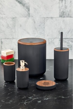 Woody 5-Piece Bathroom Set Black – Ckr2857 C320. 025 1069184. 0020 - Digithome