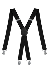 X Model Unisex Siyah Pantolon Askısı EL-R-105-A - ELROZO
