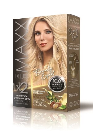 X2 Double Hair Dye 10. 0 Light Yellow - Maxx Deluxe