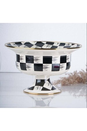 Xap-21-0519 Qualıta-king Enameled Large Fruit Bowl Checkered XAP-21-0519 - ACAR