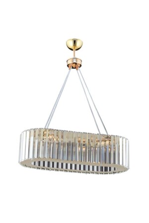 Xl Luxury Diamond Dining Table Gold Oval Edged Crystal Stone Chandelier 1605040012601 - İstanbul Avize