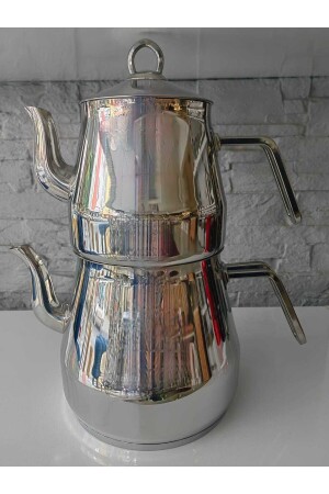 Xl Steel Handle Large Size Teapot Self Strainer Top 2. 5 Lt + Bottom 4. 50 Lt Single Pot XL - En Ucuz Mağaza