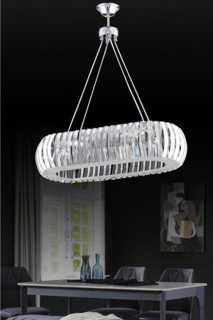 Xl Venus Dining Table Silver Luxury Crystal Stone Chandelier 1605040012598 - İstanbul Avize