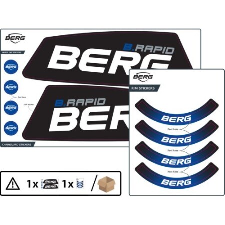 XL/XXL Rahmen - Aufkleber-Set B.Rapid Blue - BERG
