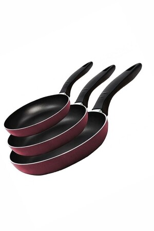 Xx-61 12228 Purple 3-Piece Pan Set 18 cm + 22 Cm + 26 cm PZRK-1935074 - Mehtap