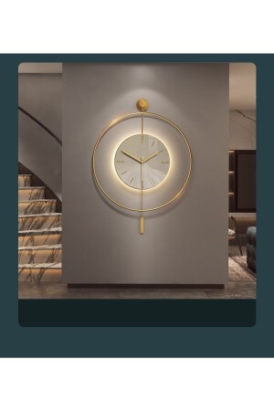 Xxl Timeless Crystal LED (Comes with 3 Batteries) (quartz) - Decorative Metal LED Wall Clock - Metaquartz Aksesuar