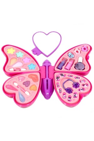 Y Kelebek Güzellik Kız Çocuk Oyuncak Makyaj Oyun Seti dop7390529igo - Pretty Pink