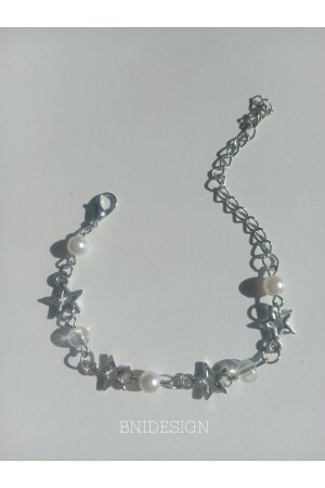 Y2k Fairycore Light Star Design Pearl Star Handmade Women's Pinterest Bracelet - Bnidesign