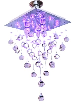 Yağmur 3'lü Rgb Ledli Kumandalı Kristal Taşlı Avize 101.3.rgb - öalpa