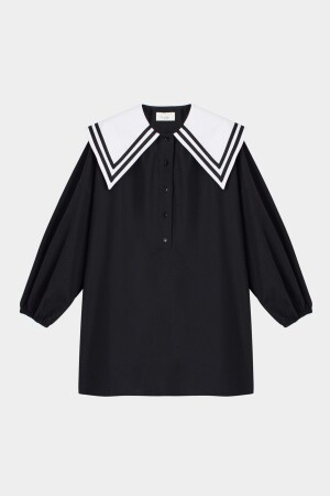 Yakalı Poplin Tunik - Touche Prive
