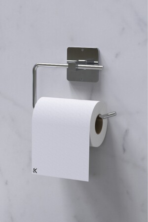Selbstklebender silberner Toilettenpapierhalter/Toilettenpapierhalter. CHROM-Toilettenpapierhalter - KARTEYA
