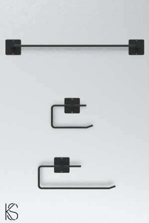 Adhesive Design Long Towel Holder Roll Towel Holder Napkin Holder WC Paper Holder Set of 3 - Kilinç Store