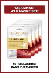 Yaş Uzmanı Sıkılaştırıcı Kağıt Yüz Maskesi 40- 4'lü Set PKTLPSKKYMASKSET - L'Oreal Paris