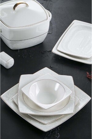 Yasmina 60 Piece 065 Square Dinner Set SOF3909 - ACAR