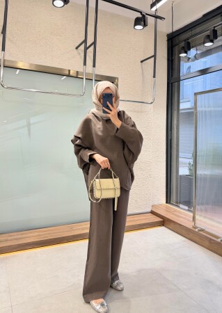 Yasminra Two-Piece Set - Coffee - Duendeca