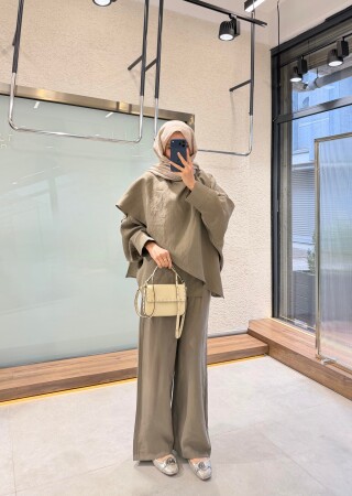 Yasminra Two-Piece Set - Khaki - Duendeca